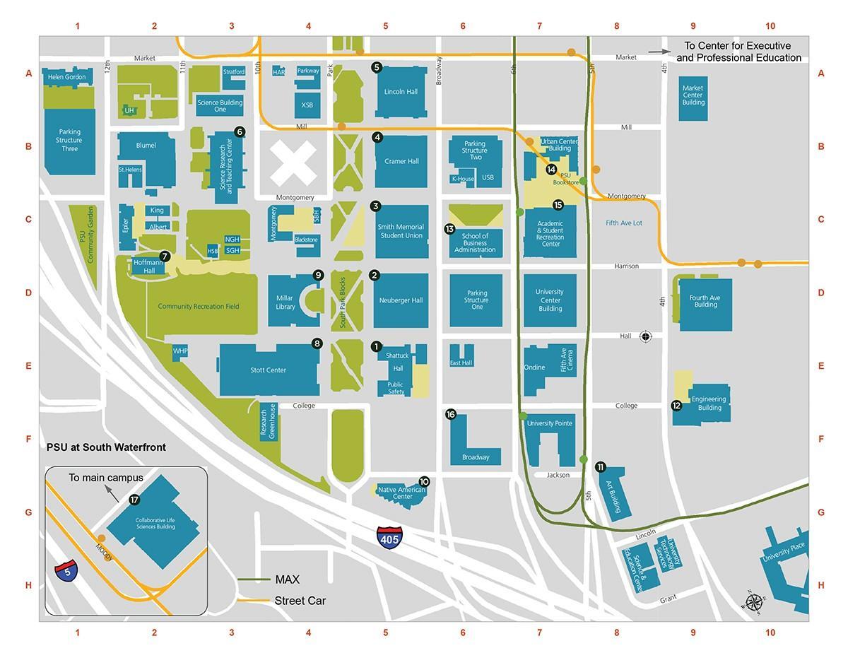 Karte von PSU-Campus