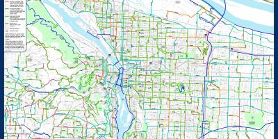 Karte von Portland bike