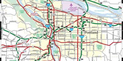 Portland auf einer Karte