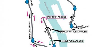 Karte von Portland marathon