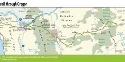 Karte von Portland trails